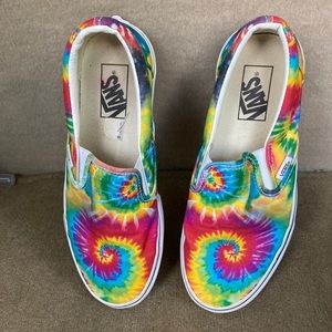 Tie Dye Vans - Like New! M-7 W-8.5